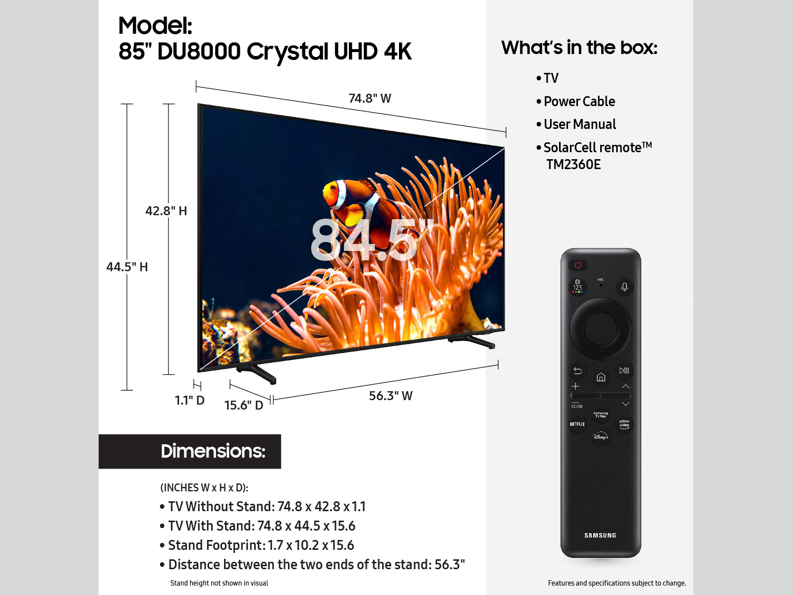 Samsung 85" Class Crystal UHD DU8000 - Image 7