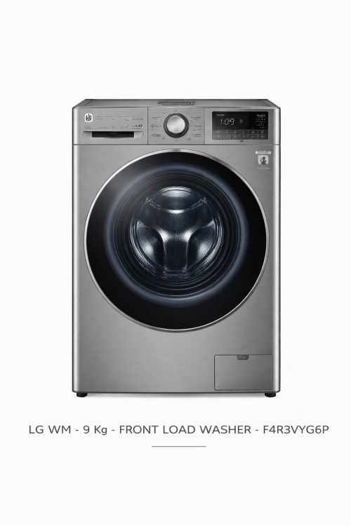 LG Washing Machine - 9 Kg Front Load - F4R3VYG6P